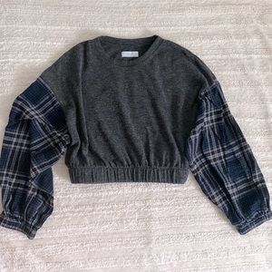 Oak + Fort Cropped long sleeve top